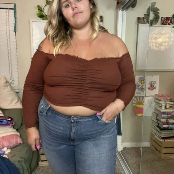 Off The Shoulder Ribbed Tops